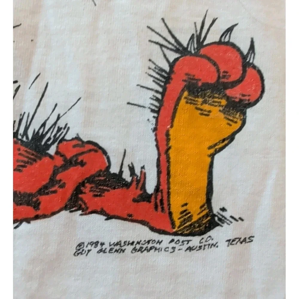 Vintage Bill The Cat T Shirt Mens Large 1984 Comic Art Single Stitch Paper Thin